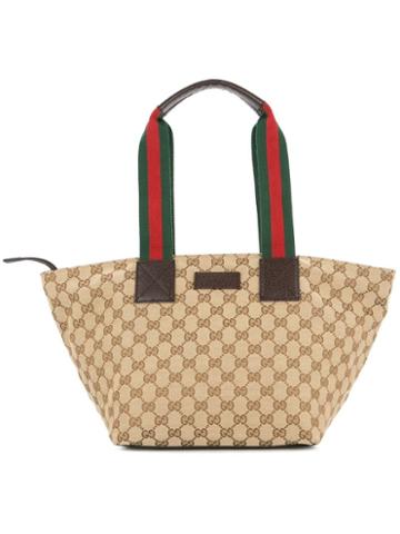 Gucci Pre-owned Sherry Line Gg Tote - Brown