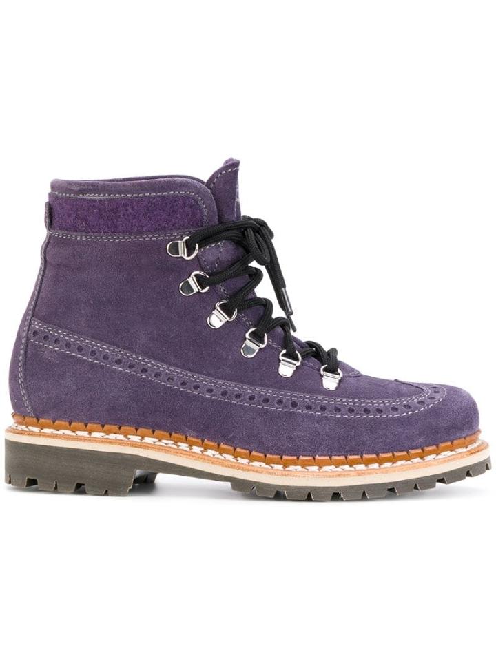 Tabitha Simmons Lace-up Ankle Boots - Purple
