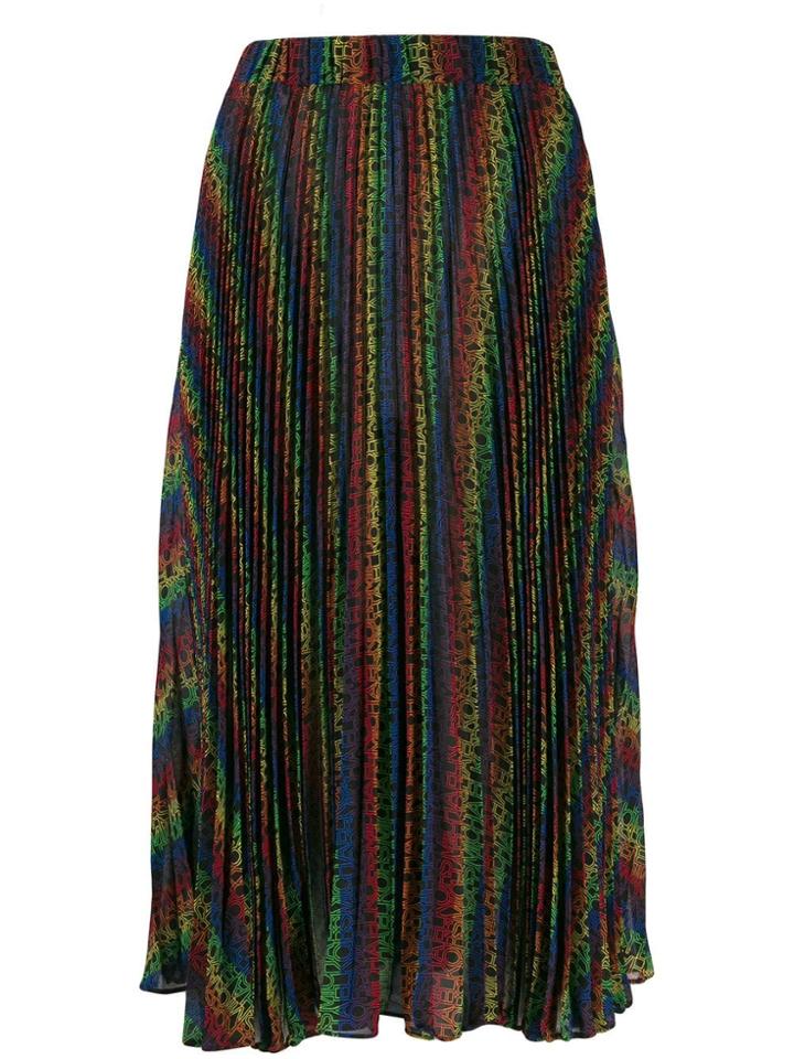 Michael Michael Kors Rainbow Pleated Skirt - Black