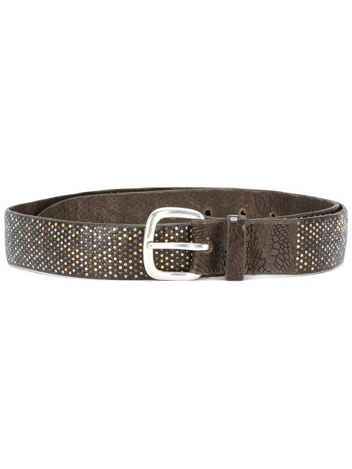 Orciani Woven Belt, Men's, Size: 95, Brown, Leather/metal