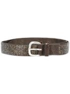 Orciani Woven Belt, Men's, Size: 95, Brown, Leather/metal