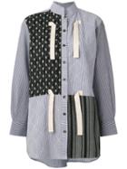 Multi-print High Neck Shirt - Women - Cotton/linen/flax - 8, White, Cotton/linen/flax, J.w.anderson