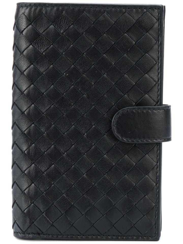 Bottega Veneta Woven Detail Bifold Wallet - Black