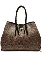 Jimmy Choo Beige And Black Marianne Large Raffia And Velvet Tote Bag -