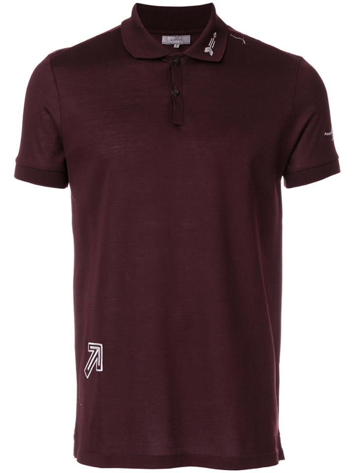 Lanvin Arrow Embroidered Polo Shirt