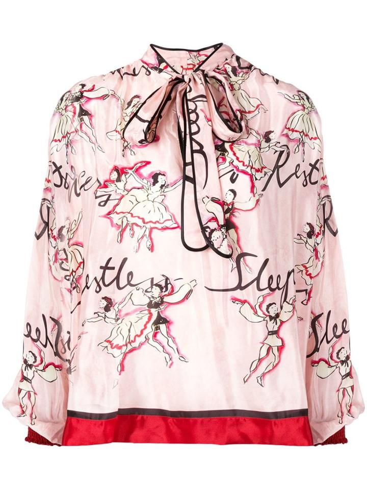 F.r.s For Restless Sleepers Alfito Tie Blouse - Pink