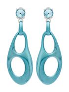 Prada Metal Earrings - Blue