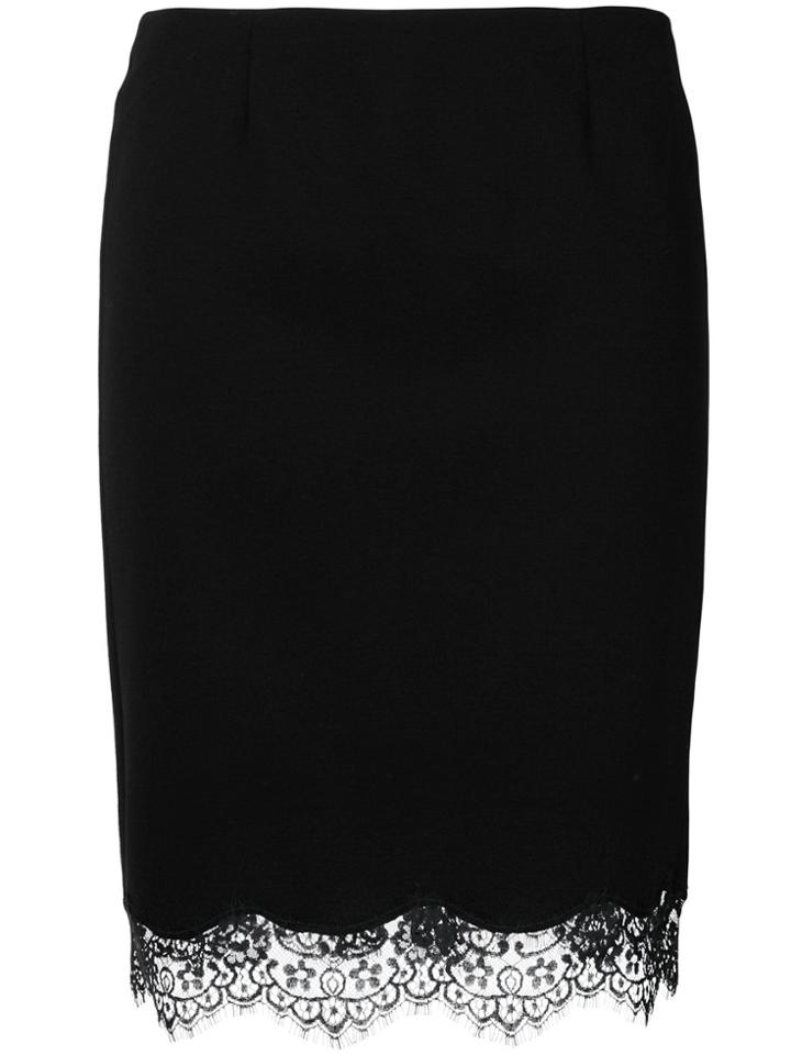 Blumarine Lace Trim Skirt - Black