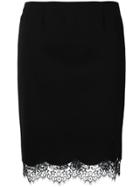 Blumarine Lace Trim Skirt - Black