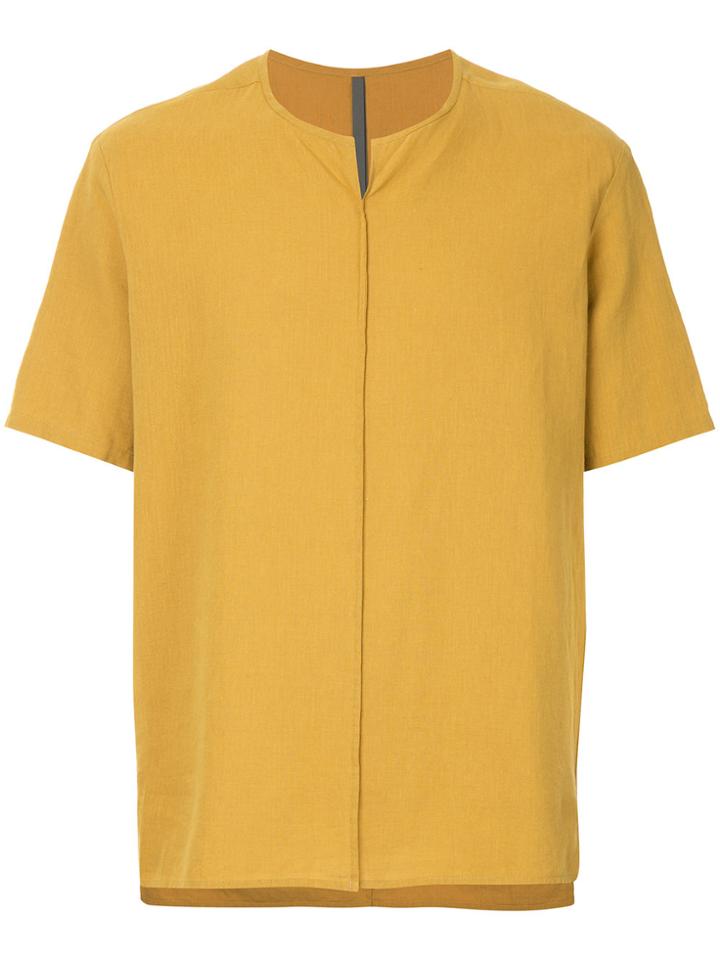 Kazuyuki Kumagai Vent Neck T-shirt - Yellow & Orange