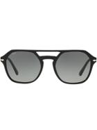 Persol Square Aviator Sunglasses - Black