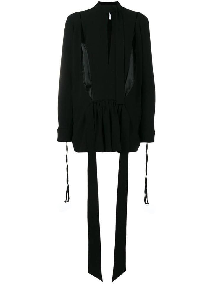 Loewe Peasant Drawstring Top - Black