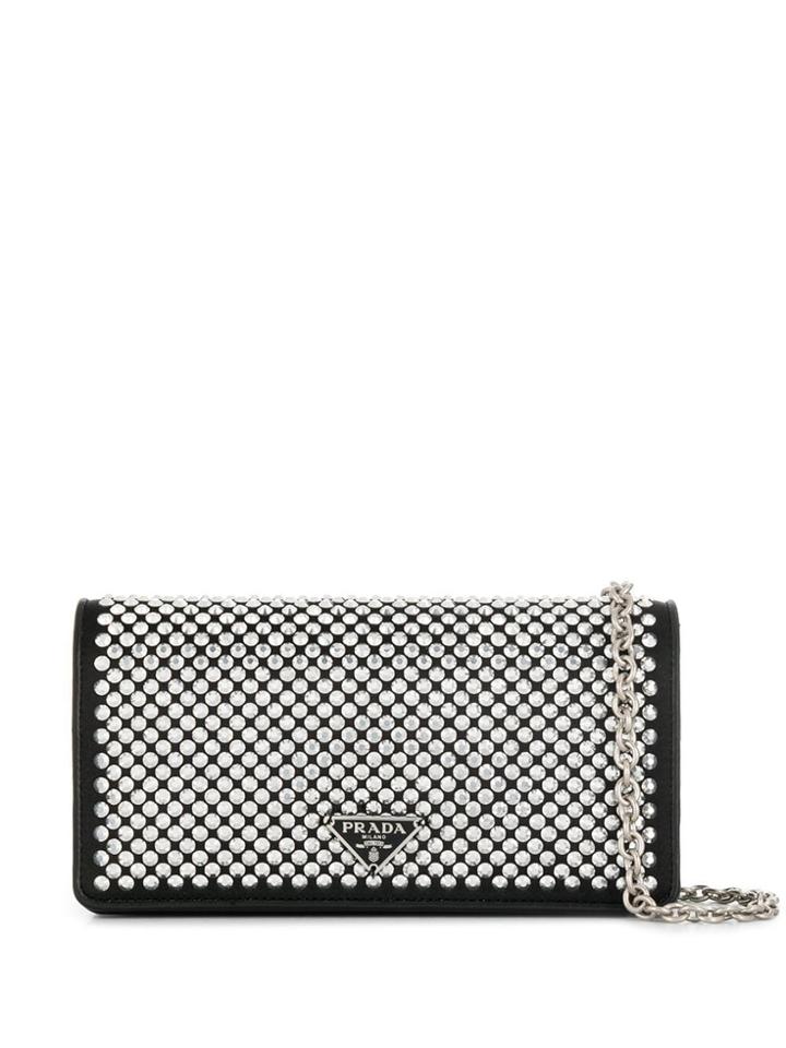 Prada Stud Embellished Bag - Black