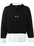 Versus Contrast Hoodie, Men's, Size: Medium, Black, Cotton/polyester/spandex/elastane