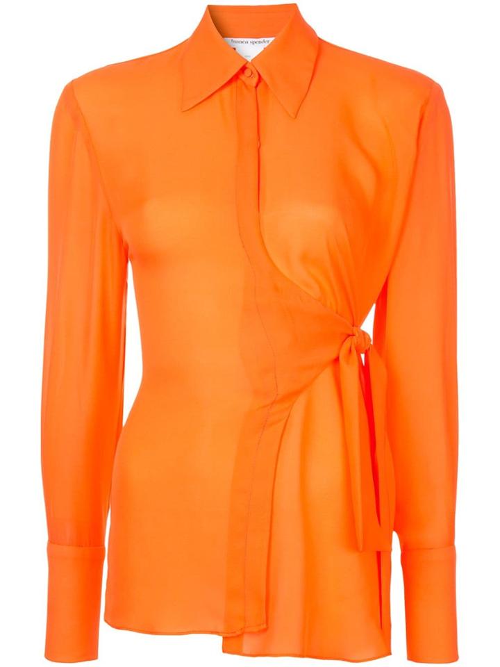 Bianca Spender Georgette Sonnet Shirt - Yellow & Orange
