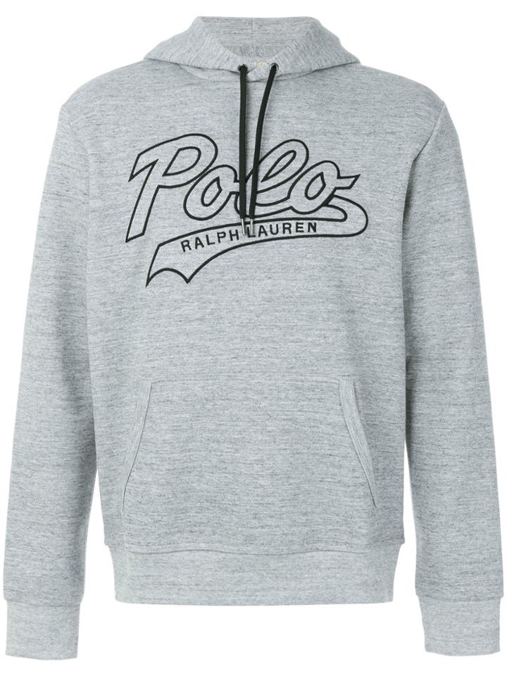 Polo Ralph Lauren Logo Embroidered Hoodie - Grey