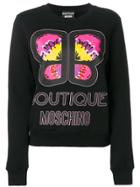 Boutique Moschino Logo Print Sweatshirt - Black