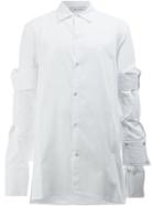Delada Double Cuffed Shirt - White