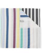 Ps By Paul Smith Striped Scarf, Men's, White, Cotton/viscose