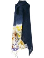 Forte Forte Fringed Knitted Cape-coat - Blue