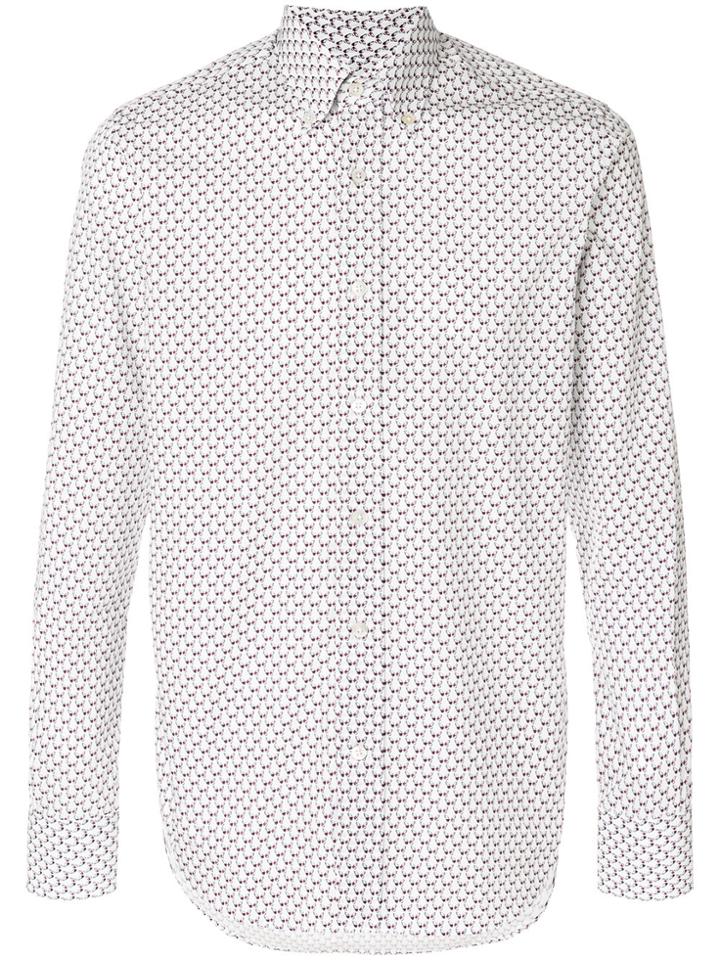 Canali Butterfly-print Formal Shirt - Multicolour