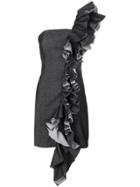 Dondup Ruffle Denim Dress - Black