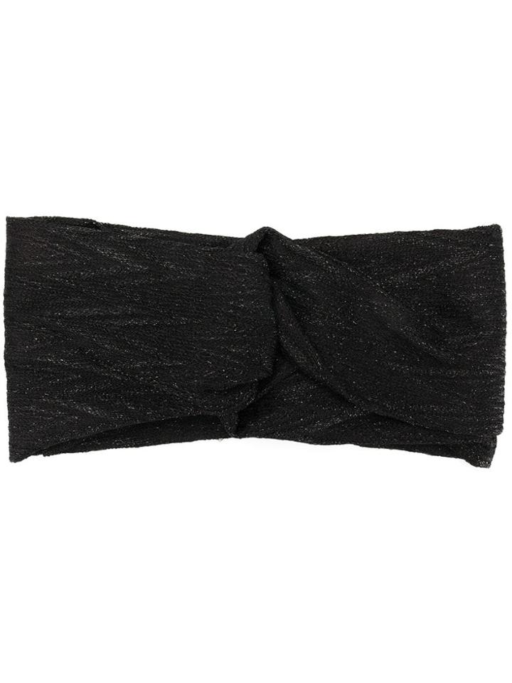 Missoni Glitter Knitted Headband - Black