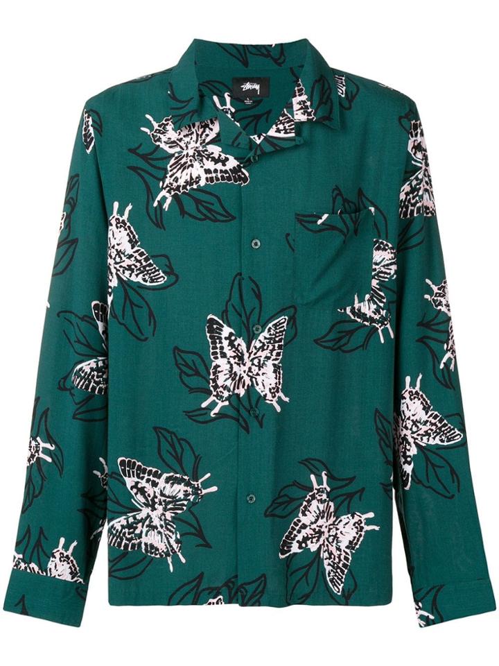 Stussy Butterfly Print Shirt - Green