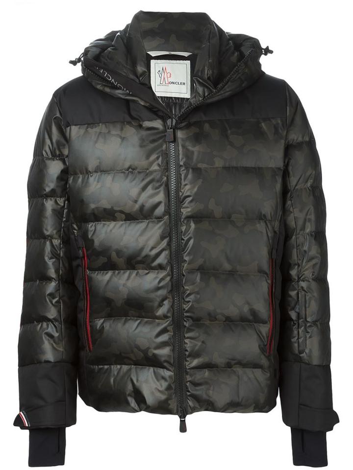 Moncler Grenoble Camouflage Print Padded Jacket, Men's, Size: 4, Green, Polyester/polyamide/feather Down