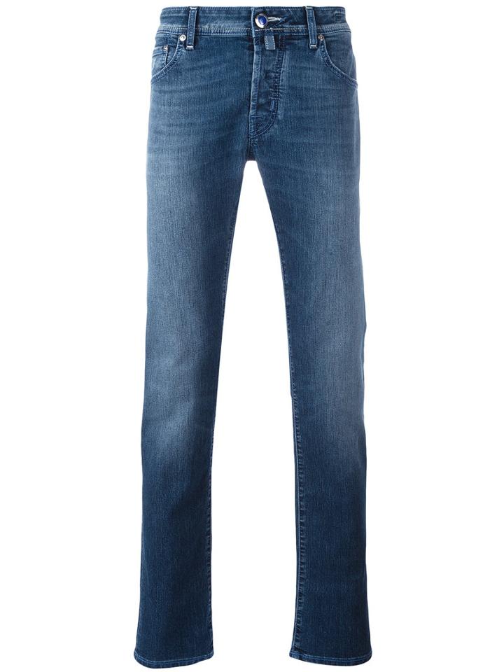 Jacob Cohen Straight-leg Jeans, Men's, Size: 38, Blue, Cotton/polyester/spandex/elastane