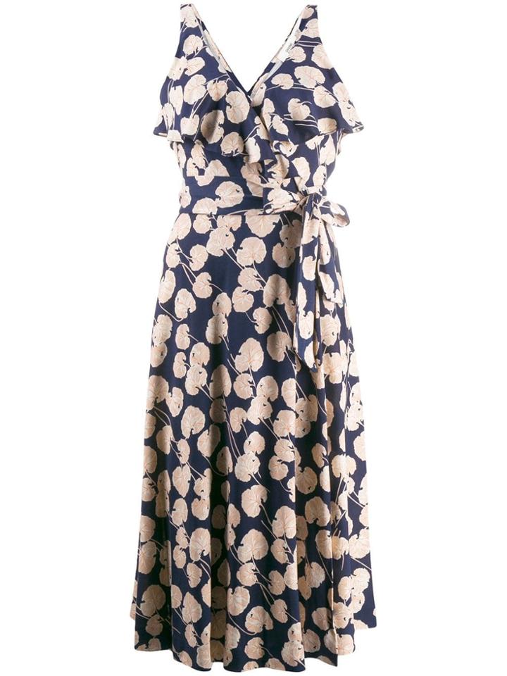 Dvf Diane Von Furstenberg Kimono Leaf Dress - Blue