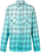 Amiri Checked Button Down Shirt - Blue