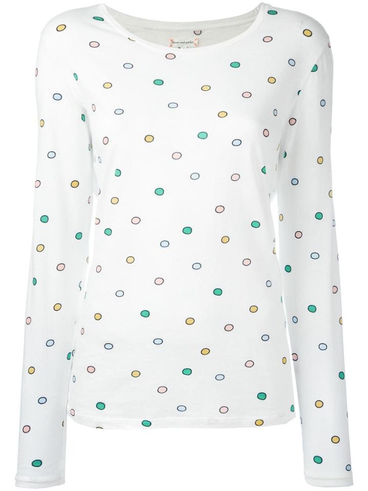 Chinti & Parker Rainbow Spot T-shirt - White