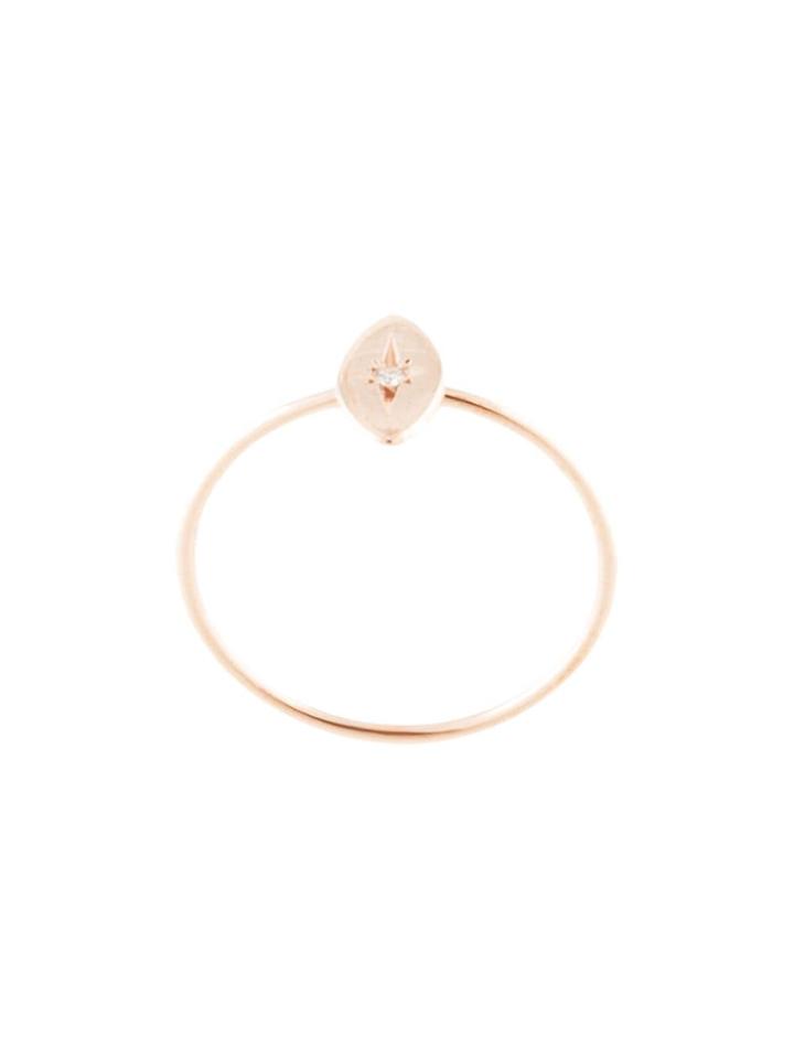 Natalie Marie 9kt Rose Gold Willow White Diamond Ring - 9ct Rose Gold
