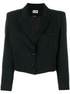 Alaïa Vintage Peaked Lapel Cropped Jacket - Black