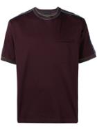 Prada Stripe Panel T-shirt - Pink & Purple