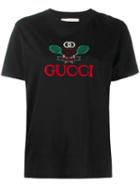 Gucci Gucci Tennis Embroidered T-shirt - Black