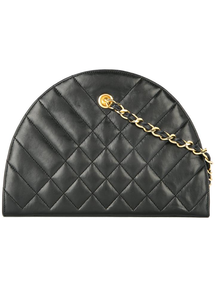 Chanel Vintage Cc Single Chain Shoulder Bag - Black