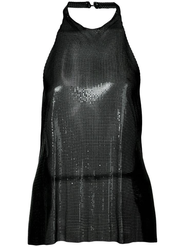 Fannie Schiavoni Backless Chainmail Top - Black