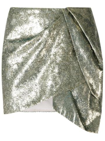 Giuliana Romanno Draped Skirt, Women's, Size: 36, Grey, Polyester/silk