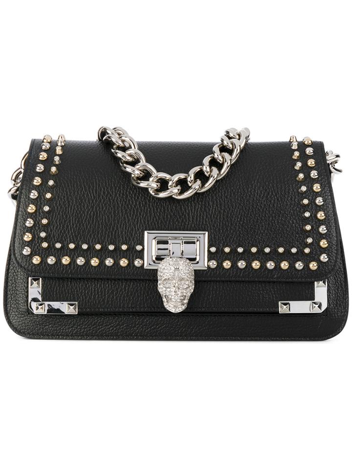 Philipp Plein Skull Chain Shoulder Bag - Black