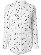 Equipment Star Print Shirt, Women's, Size: Small, White, Silk