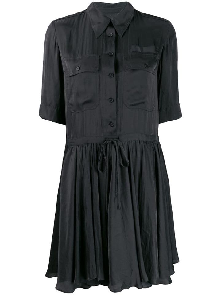 Zadig & Voltaire Satin Robe Chemise - Black