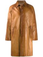 Prada Single Breasted Overcoat - Brown