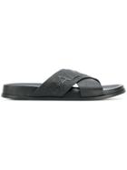 Balmain Logo Open-toe Sandals - Black