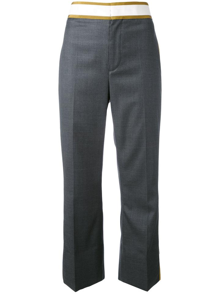 Dsquared2 - Cropped Trousers - Women - Polyester/polyurethane/acetate/virgin Wool - 42, Grey, Polyester/polyurethane/acetate/virgin Wool
