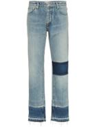 Ambush Mid Rise Patchwork Straight Jeans - Blue