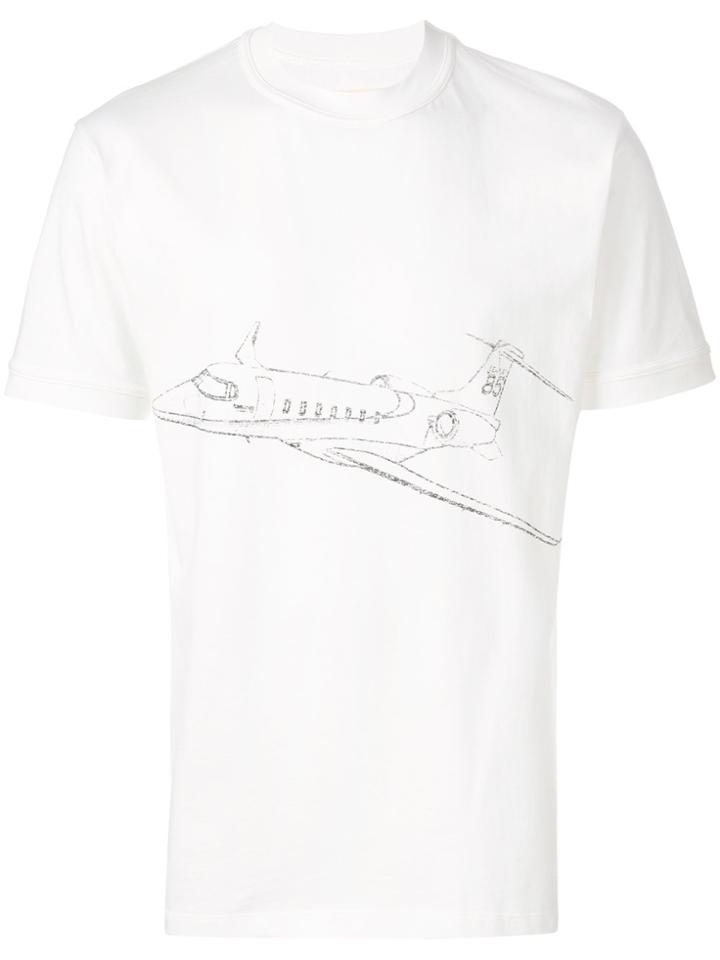 Ih Nom Uh Nit Plane Print T-shirt - White