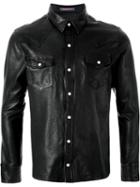 Guild Prime Lambskin Shirt Jacket, Men's, Size: Medium, Black, Lamb Skin