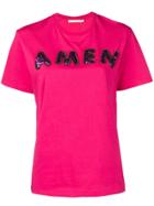 Amen Sequin Logo T-shirt - Pink